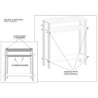 Aparador Mesinha Mesa De Apoio Mesa De Impressora Escritório Cozinha Refeitório Preto Com Amadeirado Escuro