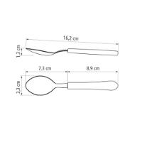 Colher Para Sobremesa Tramontina Leme Inox Preta - 2