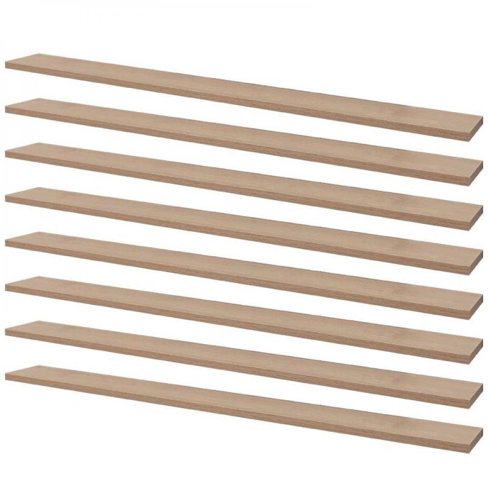 Kit 8 Prateleiras 100 X 15cm Carvalho Suporte Invisível - 1