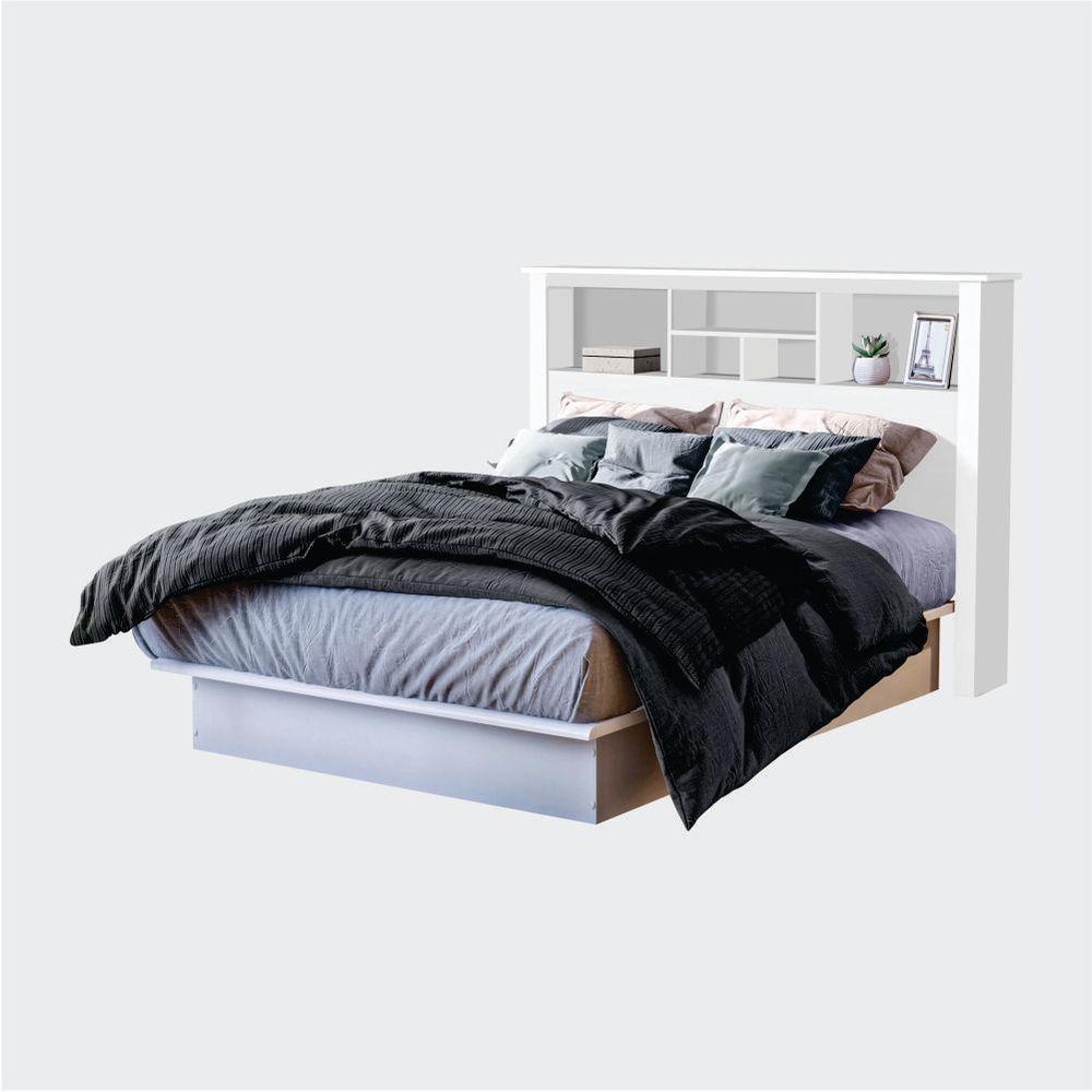 Conjunto De Cabeceira Com Mezanino Lateral Branco Nature - 2