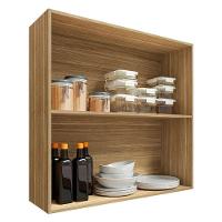 Armário Aéreo Art 6001 2 Portas De Vidro 80 Cm Freijó Abs Preto - Kits Paraná - 2