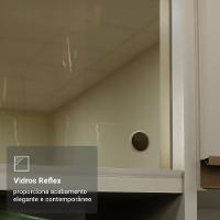 Armário Aéreo 2 Portas De Correr De Vidro Reflex E 1 Nicho Nice Madesa Crema - 7