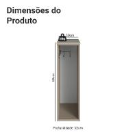 Balcão Porta-pano 20 Cm Suspenso Nice Madesa Crema - 2