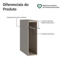 Balcão Porta-pano 20 Cm Suspenso Nice Madesa Crema - 3