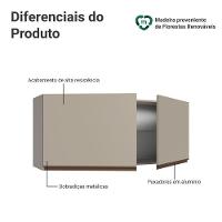 Armário Aéreo 120 Cm 2 Portas Nice Madesa Crema - 3