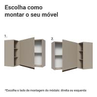 Armário Aéreo De Canto 1 Porta E Adega Nice Madesa Crema