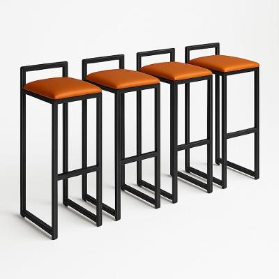 Kit 4 Banqueta Corino Balcão Industrial Cozinha Gourmet Bar Caramelo