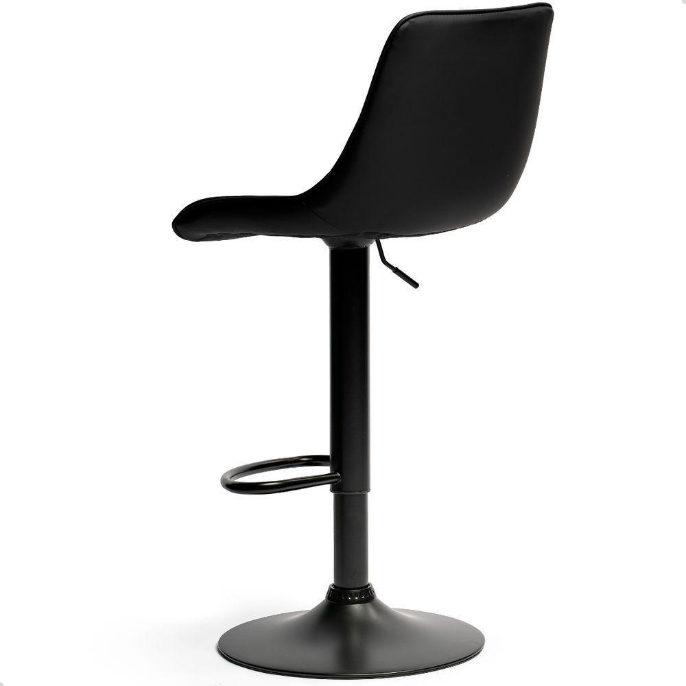 Banqueta Alta Cozinha Bar Balcão Para Bancada Encosto Kit 03 Preto - 9