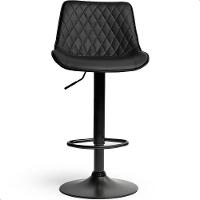 Banqueta Alta Cozinha Bar Balcão Para Bancada Encosto Kit 03 Preto - 2