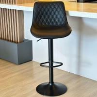 Banqueta Alta Cozinha Bar Balcão Para Bancada Encosto Kit 03 Preto - 3