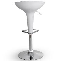 Kit 04 Un Banquetas Giratória Alta Tulipa Lotus Assento Abs Branco - 8