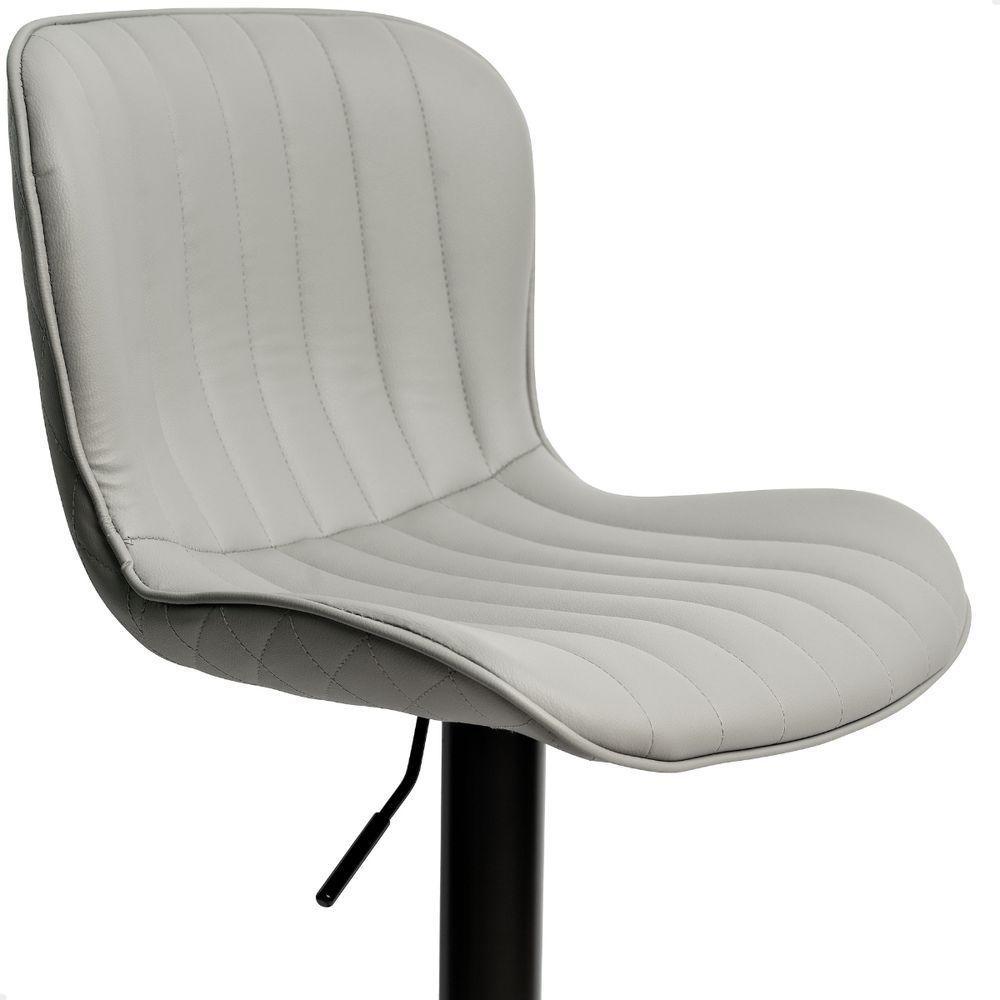 Kit 02 Banqueta Giratória Alta Encosto Bancada Cozinha Bar Cinza Claro - 10