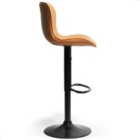 Kit 03 Un Banquetas Altas Giratórias Encosto Bar Confortável Caramelo - 9