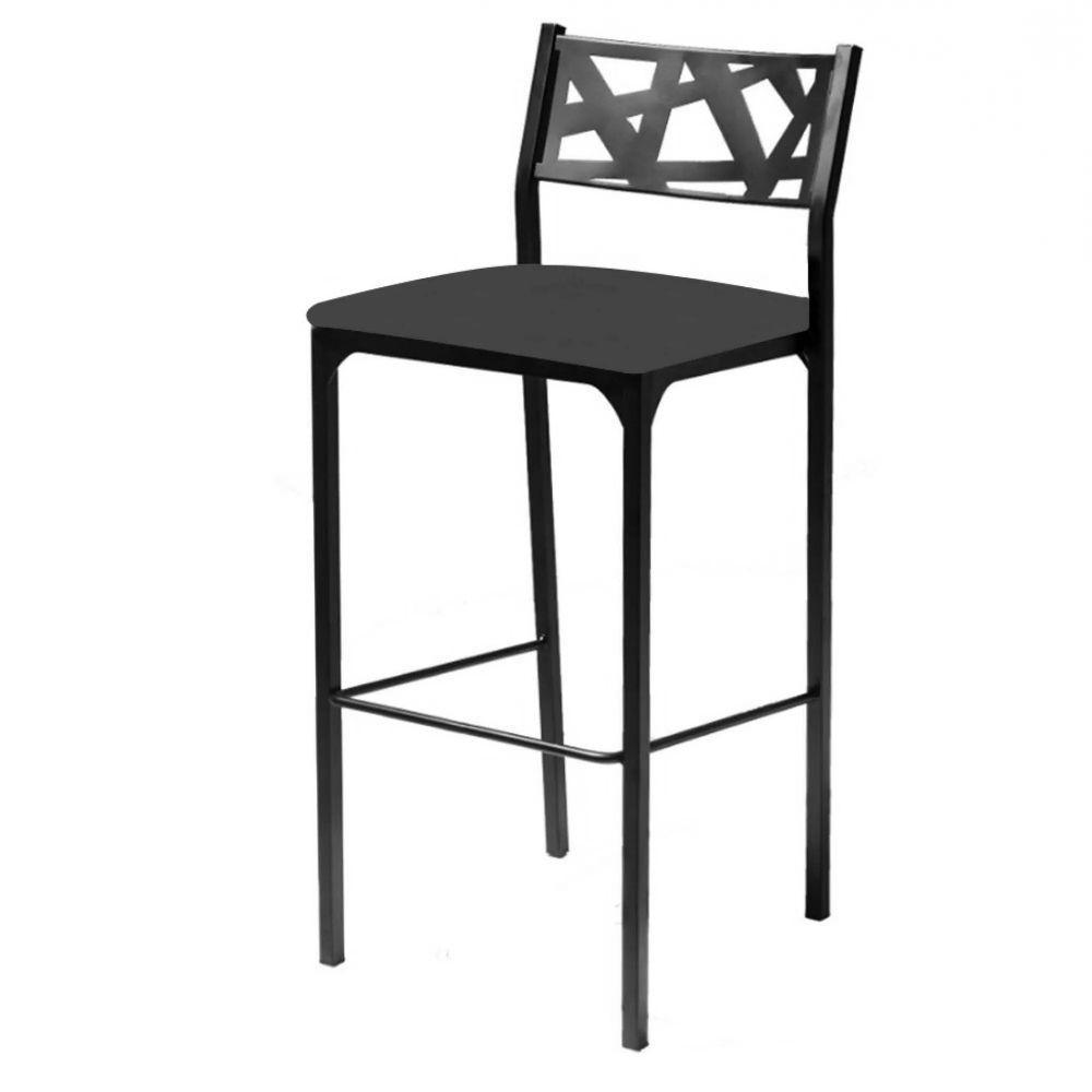 Kit 02 Banquetas Alta Com Encosto Luiza Gourmet Para Balcão Cozinha Suede Cinza - Aurora Line - 4