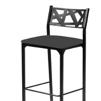 Kit 02 Banquetas Alta Com Encosto Luiza Gourmet Para Balcão Cozinha Suede Cinza - Aurora Line - 7