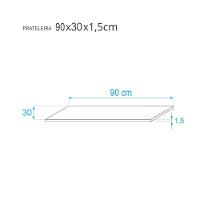 Prateleira 90 X 30cm Vermelha Com Mão Francesa