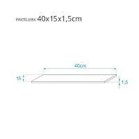 Kit 3 Prateleiras 40 X 15cm Bege Claro Suporte Invisível