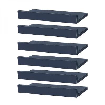 Kit 6 Prateleiras Porta Quadros 40 X 10cm Azul Suporte