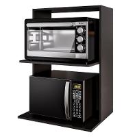 Suporte Micro-ondas E Forno Armário Aéreo 60cm Turim Z34 Preto - Mpozenato - 1