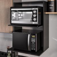 Suporte Micro-ondas E Forno Armário Aéreo 60cm Turim Z34 Preto - Mpozenato - 2