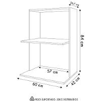 Suporte Micro-ondas E Forno Armário Aéreo 60cm Turim Z34 Preto - Mpozenato
