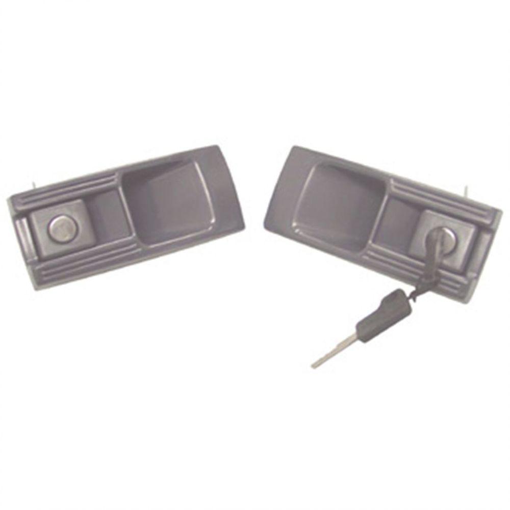 Par De Maçaneta Portas (cinza) Opala - 1