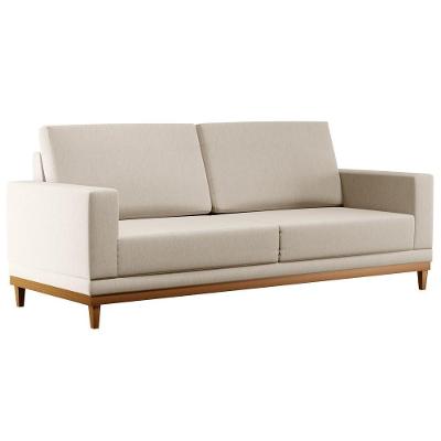 Sofá Living 180cm 3 Lugares Kayrós D05 Linho Bege - Mpozenato