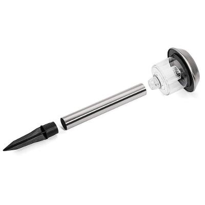 Kit 6 Luminária Solar Luz De Led Jardim Inox Acrílico