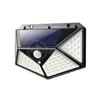 Luminária Solar De Parede Com 100 Leds Sensor De Presença Lâmpada Para Jardim E área Externa - 1