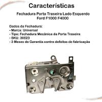 Fechadura Porta Traseira Lado Esquerdo Ford F1000 F4000 - 3