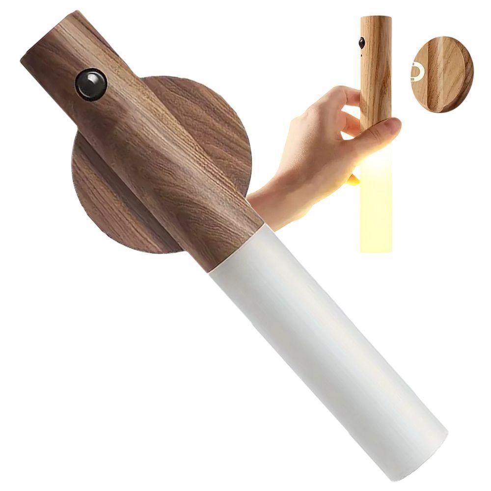 Luminaria Sensor Presença Batao Led Detecta Movimento Base Magnetica Parede Usb Recarregavel Quarto Sala Casa Iluminaçao - 1
