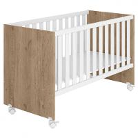 Berço Doce Sonho Em Mdf E Mdp Com Rodízio Qmovi Carvalho Branco - 1