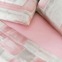 Jogo Cama Lençol Maris King Percalle 200 Fios Estampado 4 Peças Quadri Rosê - 3