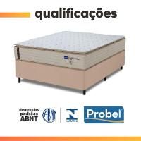 Cama Box Casal Probel Molas Ensacadas Pillow Top 138x188x68cm Guarda Costas Genova Branco/bege - 6