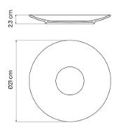 Kit 6 Prato Sobremesa Tramontina Rústico Em Porcelana 21 Cm Marrom