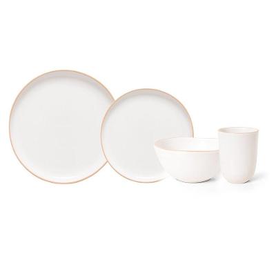 Jogo Copa E Cia 16 Peças Vivant Em Cerâmica Off-white