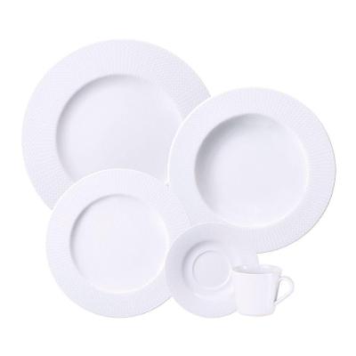 Aparelho De Jantar Tramontina Mesh 20 Peças Em Porcelana Decorada Decorado 96589028