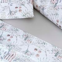 Jogo Cama Lençol Maris King Percalle 200 Fios Estampado 4 Peças Protea Cinza - 3