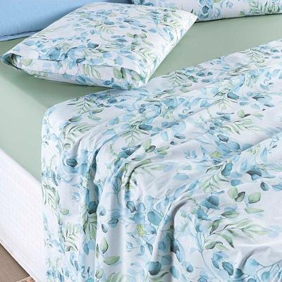 Jogo Cama Lençol Maris Casal Padrão Percalle 200 Fios Estampado 4 Peças Forest Verde
