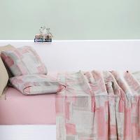 Jogo Cama Lençol Maris Queen Percalle 200 Fios Estampado 4 Peças Quadri Rosê - 2