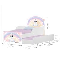 Mini Cama Infantil Com Auxiliar Pop Unicórnio Criança - 4