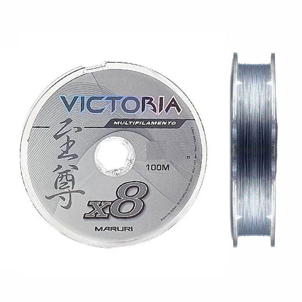 Linha De Pesca Multifilamento 8 Fios Victoria 100m Cinza Tamanho 0,24mm - 4