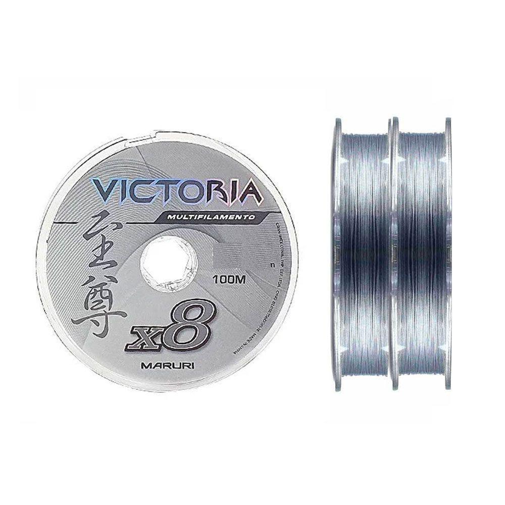 Linha De Pesca Multifilamento 8 Fios Victoria 100m Cinza Tamanho 0,24mm - 5