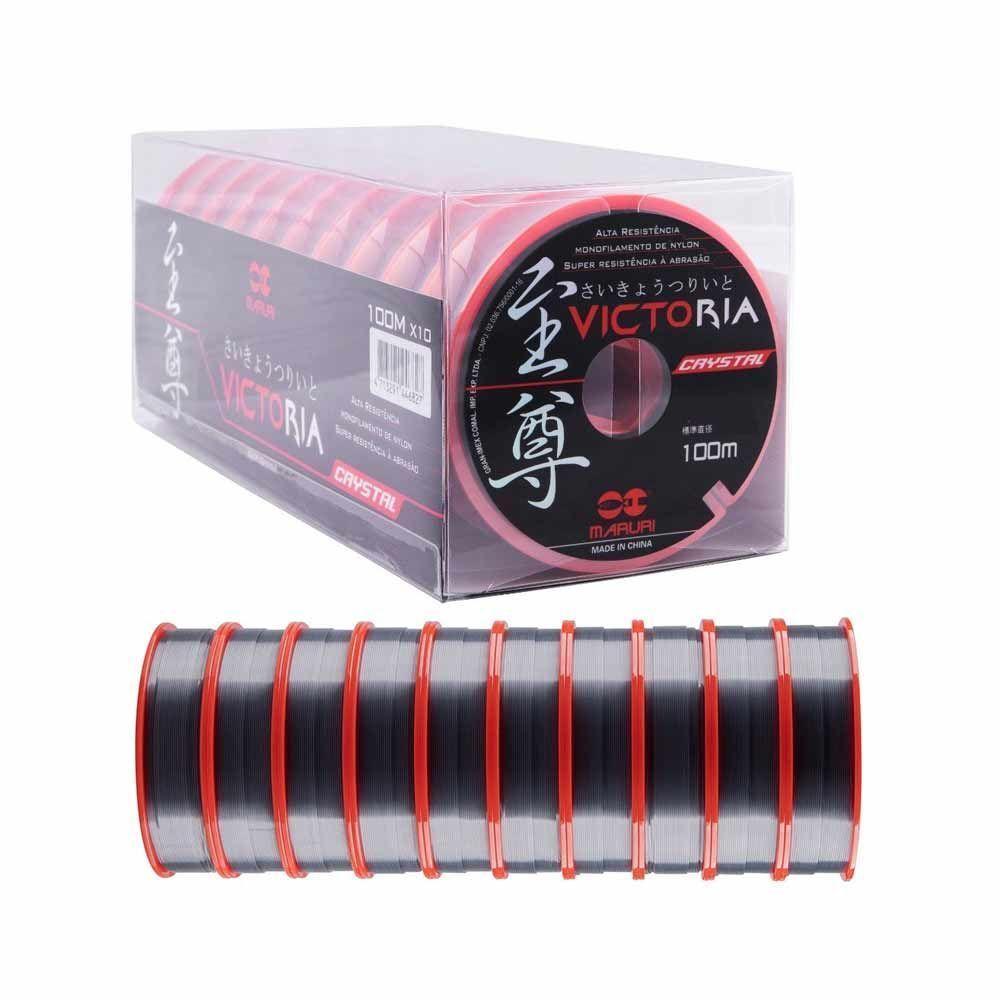 Linha De Pesca Nylon Victoria Cinza 1000 Metros Tamanho 0,37mm - 6
