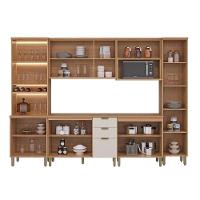 Cozinha Completa Selene 6 Peças (2aéreos+2balcões+1paneleiro+1torrequente) Cp11 Jequitiba-off White Fosco - Linea Brasil - 3