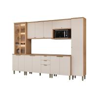 Cozinha Completa Selene 6 Peças (2aéreos+2balcões+1paneleiro+1torrequente) Cp11 Jequitiba-off White Fosco - Linea Brasil - 10