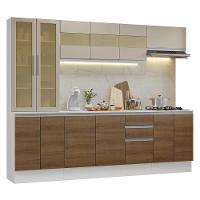 Armário De Cozinha Completa 100% Mdf 240 Cm Smart Madesa 01 Branco/rustic/crema - 2