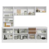 Armário De Cozinha Completa 100% Mdf 240 Cm Smart Madesa 01 Branco/rustic/crema - 5