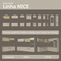 Armário De Cozinha Completa 340 Cm Nice Madesa 01 Crema - 10