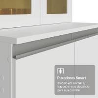 Armário De Cozinha Compacta 100% Mdf 180 Cm Branco Smart Madesa 03 Branco Branco - 7
